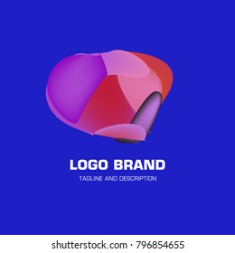 Vector colorful liquid abstract logo design