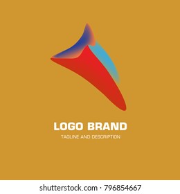 Vector colorful liquid abstract logo design
