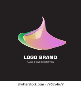 Vector colorful liquid abstract logo design