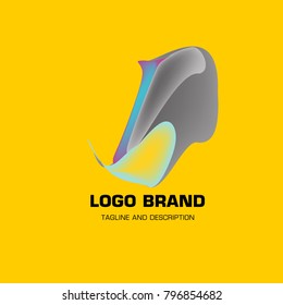 Vector colorful liquid abstract logo design