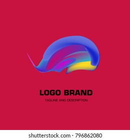 Vector colorful liquid abstract logo design