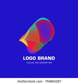 Vector colorful liquid abstract logo design