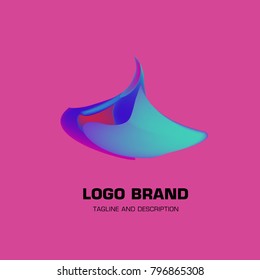 Vector colorful liquid abstract logo design