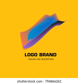 Vector colorful liquid abstract logo design