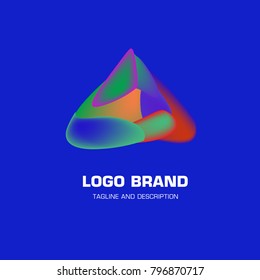 Vector colorful liquid abstract logo design