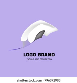 Vector colorful liquid abstract logo design