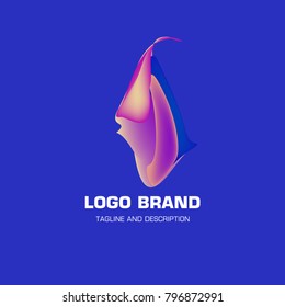 Vector colorful liquid abstract logo design