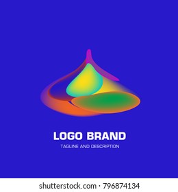 Vector colorful liquid abstract logo design