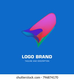 Vector colorful liquid abstract logo design