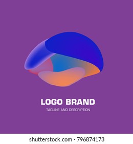 Vector colorful liquid abstract logo design