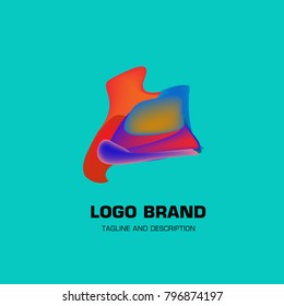 Vector colorful liquid abstract logo design