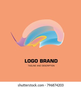 Vector colorful liquid abstract logo design