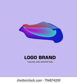 Vector colorful liquid abstract logo design