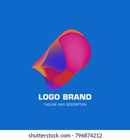 Vector colorful liquid abstract logo design