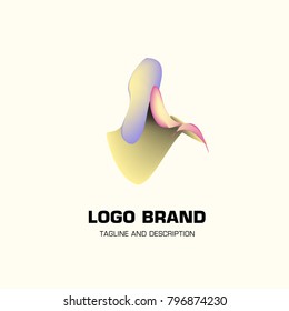 Vector colorful liquid abstract logo design