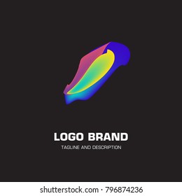 Vector colorful liquid abstract logo design