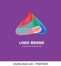 Vector colorful liquid abstract logo design