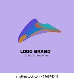 Vector colorful liquid abstract logo design