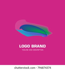 Vector colorful liquid abstract logo design