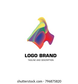 Vector colorful liquid abstract logo design
