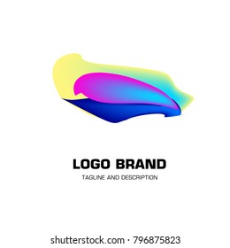 Vector colorful liquid abstract logo design
