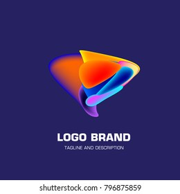 Vector colorful liquid abstract logo design