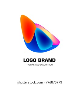 Vector colorful liquid abstract logo design