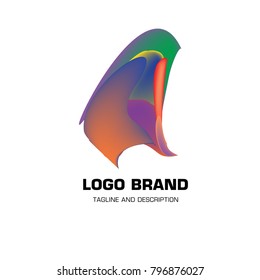 Vector colorful liquid abstract logo design