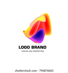 Vector colorful liquid abstract logo design