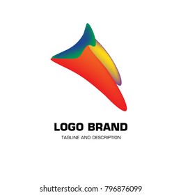 Vector colorful liquid abstract logo design