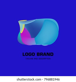 Vector colorful liquid abstract logo design