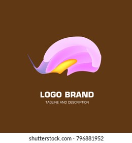 Vector colorful liquid abstract logo design
