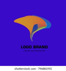 Vector colorful liquid abstract logo design