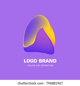 Vector colorful liquid abstract logo design