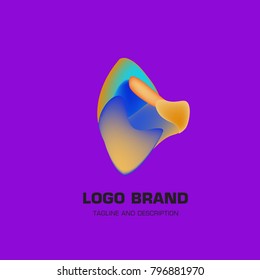 Vector colorful liquid abstract logo design