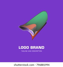 Vector colorful liquid abstract logo design