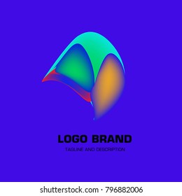 Vector colorful liquid abstract logo design