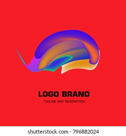Vector colorful liquid abstract logo design