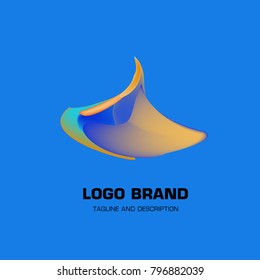 Vector colorful liquid abstract logo design