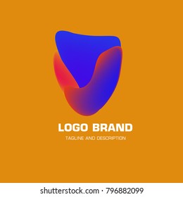 Vector colorful liquid abstract logo design
