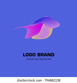 Vector colorful liquid abstract logo design