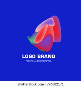 Vector colorful liquid abstract logo design
