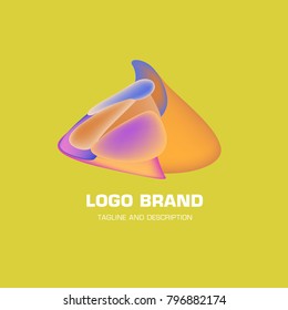 Vector colorful liquid abstract logo design