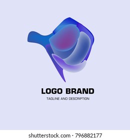 Vector colorful liquid abstract logo design