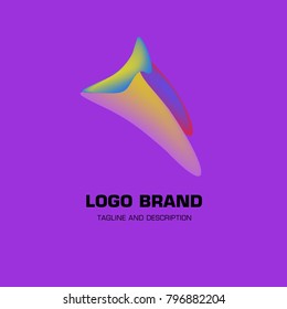 Vector colorful liquid abstract logo design