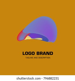 Vector colorful liquid abstract logo design