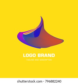 Vector colorful liquid abstract logo design