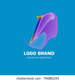 Vector colorful liquid abstract logo design