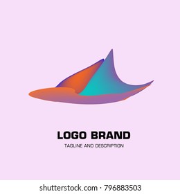 Vector colorful liquid abstract logo design