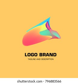 Vector colorful liquid abstract logo design